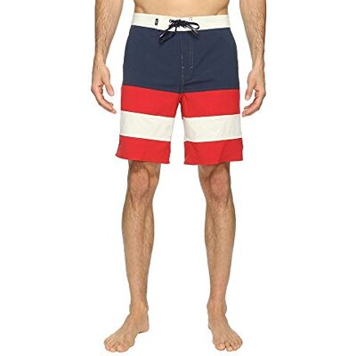 VA2ZYH-JCG Vans Męskie spodenki kąpielowe Era Panel Boardshort, Wielokolorowy (Dress Blues-Racing Red Jcg), 29 VA2ZYH-JCG Vans Męskie spodenki kąpielowe Era Panel Boardshort, Wielokolorowy (Dress Blues-Racing Red Jcg), 29