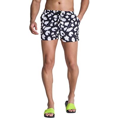 GKM002885 Gianni Kavanagh Męskie szorty kąpielowe z czarnej zanzibaru, XS GKM002885 Gianni Kavanagh Męskie szorty kąpielowe z czarnej zanzibaru, XS