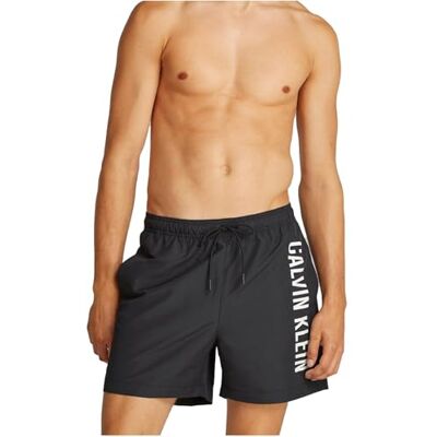 KM0KM01092 Calvin Klein Męskie szorty kąpielowe, Czarny (Pvh Black), 5XL duże rozmiary KM0KM01092 Calvin Klein Męskie szorty kąpielowe, Czarny (Pvh Black), 5XL duże rozmiary