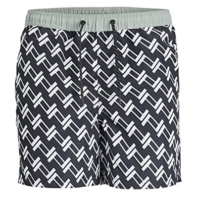 12240694 JACK & JONES PLUS Męskie Spodenki Kąpielówki Jpstfiji Jjswim Belize Ly Pls czarne, 48, czarny 12240694 JACK & JONES PLUS Męskie Spodenki Kąpielówki Jpstfiji Jjswim Belize Ly Pls czarne, 48, czarny