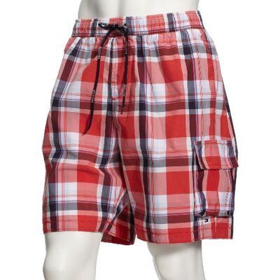 Tommy Hilfiger Y/D DANBURY CHK SHORT męska moda kąpielowa/szorty kąpielowe, Czerwony (Newport Coral), 52 Tommy Hilfiger Y/D DANBURY CHK SHORT męska moda kąpielowa/szorty kąpielowe, Czerwony (Newport Coral), 52