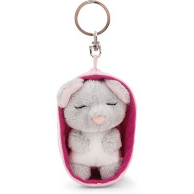 NICI 63166 Sleeping Pets brelok myszka w koszyczku, wierny pluszowy towarzysz do plecaka, torby, zawieszka na klucze dla małych i dużych, 8 cm, wielokolorowy NICI 63166 Sleeping Pets brelok myszka w koszyczku, wierny pluszowy towarzysz do plecaka, torby, zawieszka na klucze dla małych i dużych, 8 cm, wielokolorowy