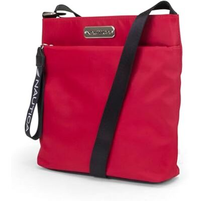 CN1183-600 Nautica Damska nylonowa mała torebka crossbody z regulowanym paskiem na ramię, na ramię, jeden rozmiar, Czerwony, Rozmiar Uniwersalny CN1183-600 Nautica Damska nylonowa mała torebka crossbody z regulowanym paskiem na ramię, na ramię, jeden rozmiar, Czerwony, Rozmiar Uniwersalny