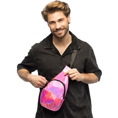 36038 Boland regulowana holograficzna torba crossbody, błyszcząca torba na ramię w metalicznym stylu na karnawał, festiwal i imprezę tematyczną 36038 Boland regulowana holograficzna torba crossbody, błyszcząca torba na ramię w metalicznym stylu na karnawał, festiwal i imprezę tematyczną