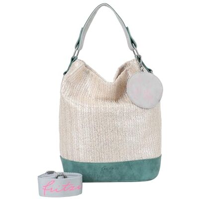 FR5277700 Fritzi Olga Limited Painted Straw Silver Jade Hobo torebka damska na ramię letnia festiwalowa zawieszka straw bag boho 37 x 27 x 17 cm, srebrny jadeit FR5277700 Fritzi Olga Limited Painted Straw Silver Jade Hobo torebka damska na ramię letnia festiwalowa zawieszka straw bag boho 37 x 27 x 17 cm, srebrny jadeit