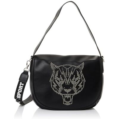 PS0174 PLEIN SPORT Medium Shoulder STEFHANIE Stud, Torba podróżna Unisex Dorosły, Czarny, Kolor: czarny PS0174 PLEIN SPORT Medium Shoulder STEFHANIE Stud, Torba podróżna Unisex Dorosły, Czarny, Kolor: czarny