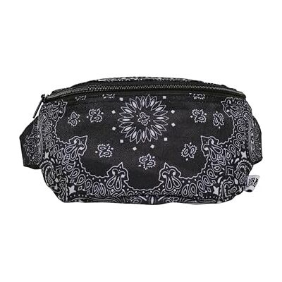 TB3565 Urban Classics Bandana Print Hip Bag Unisex torba na pasek czarna/biała Basics, Casual Wear, Streetwear, czarny, jeden rozmiar TB3565 Urban Classics Bandana Print Hip Bag Unisex torba na pasek czarna/biała Basics, Casual Wear, Streetwear, czarny, jeden rozmiar