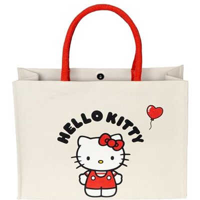 1332 Kanguru, Hello Kitty damska torba z juty bawełnianej z czerwonymi uchwytami, wyściełana torba na ramię z wewnętrzną kieszenią, pomysł na prezent na podróż, zakupy, siłownię, do pracy, akcesoria Kawaii 1332 Kanguru, Hello Kitty damska torba z juty bawełnianej z czerwonymi uchwytami, wyściełana torba na ramię z wewnętrzną kieszenią, pomysł na prezent na podróż, zakupy, siłownię, do pracy, akcesoria Kawaii
