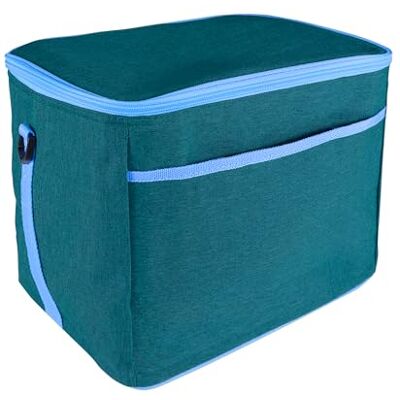 Idena 50132 Torba chłodząca o pojemności 16 litrów, ok. 30 x 22 x 24 cm, izolowana torba z dwoma uchwytami do przenoszenia, paskiem na ramię, przednią kieszenią i zamkiem błyskawicznym Idena 50132 Torba chłodząca o pojemności 16 litrów, ok. 30 x 22 x 24 cm, izolowana torba z dwoma uchwytami do przenoszenia, paskiem na ramię, przednią kieszenią i zamkiem błyskawicznym