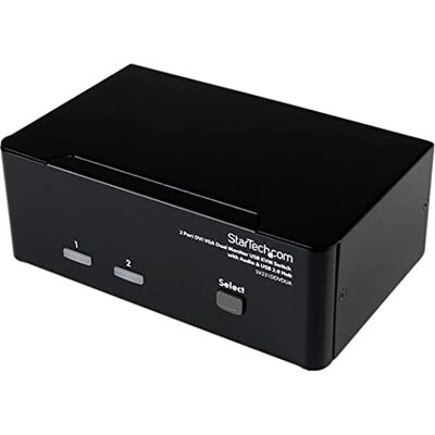StarTech .com SV231DDVDUA 2-portowy DVI VGA podwójny monitor przełącznik KVM USB z hubem audio i USB 2.0 StarTech .com SV231DDVDUA 2-portowy DVI VGA podwójny monitor przełącznik KVM USB z hubem audio i USB 2.0