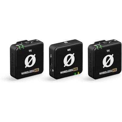 RØDE Wireless ME Dual Set Ultrakompaktowy bezprzewodowy system mikrofonów z GainAssist, zasięgiem 100 m do filmów, wywiadów i treści (Czarny) RØDE Wireless ME Dual Set Ultrakompaktowy bezprzewodowy system mikrofonów z GainAssist, zasięgiem 100 m do filmów, wywiadów i treści (Czarny)