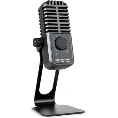 IK Multimedia iRig Stream Mic Pro, mikrofon kondensatorowy z wbudowanym interfejsem audio do iPhone'a, iPada, Android, komputera USB, Mac, Windows PC, idealny do podcastów, nagrywania wokalu, gier IK Multimedia iRig Stream Mic Pro, mikrofon kondensatorowy z wbudowanym interfejsem audio do iPhone'a, iPada, Android, komputera USB, Mac, Windows PC, idealny do podcastów, nagrywania wokalu, gier