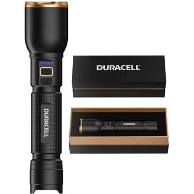 Duracell DF3000R Pro latarka LED – 3000 lumenów, z możliwością ustawiania ostrości, zasięg światła 160 m, ładowana przez USB-C, bateria litowo-jonowa 21700, różne tryby świecenia, ochrona przed Duracell DF3000R Pro latarka LED – 3000 lumenów, z możliwością ustawiania ostrości, zasięg światła 160 m, ładowana przez USB-C, bateria litowo-jonowa 21700, różne tryby świecenia, ochrona przed