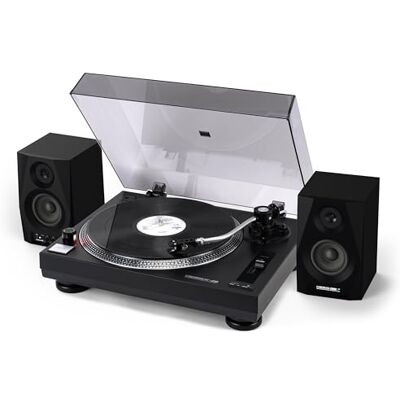 Reloop RT-1 BT & DSM-3 BT Speaker Bundle: Turntable + głośnik DJ i HiFi Pleasure Combined with Smart Connectivity Reloop RT-1 BT & DSM-3 BT Speaker Bundle: Turntable + głośnik DJ i HiFi Pleasure Combined with Smart Connectivity