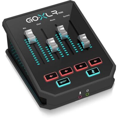 TC Helicon Go Xlr Mini Mikser i Interfejs Audio, Czarny, 239×216×116mm TC Helicon Go Xlr Mini Mikser i Interfejs Audio, Czarny, 239×216×116mm
