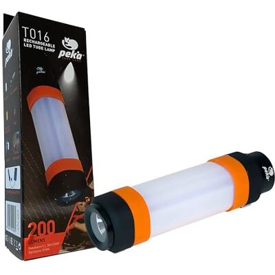 PEKA Podwójne źródło światła wielokrotnego ładowania 1-1,5 W i 200 lm 7,5 do 26,5 godziny pracy 6 trybów 2600 mAh bateria litowa z USB-C do ładowania Zawiera magnesy i pasek T016 PEKA Podwójne źródło światła wielokrotnego ładowania 1-1,5 W i 200 lm 7,5 do 26,5 godziny pracy 6 trybów 2600 mAh bateria litowa z USB-C do ładowania Zawiera magnesy i pasek T016