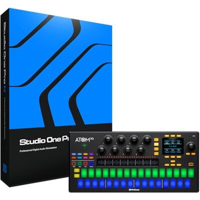 PreSonus ATOM SQ, hybrydowy kontroler klawiatury MIDI do wykonywania muzyki i produkcji z Studio One Artist, Ableton Live Lite i Studio Magic Software-Bundle PreSonus ATOM SQ, hybrydowy kontroler klawiatury MIDI do wykonywania muzyki i produkcji z Studio One Artist, Ableton Live Lite i Studio Magic Software-Bundle