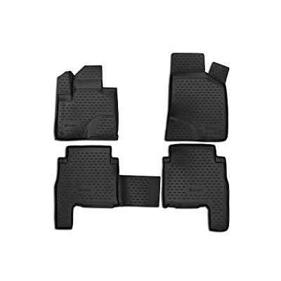 LEMENT E Gumowe dywaniki 3D, dokładnie dopasowane dywaniki samochodowe Hyundai Santa Fe 2007-2012, 4-częściowe LEMENT E Gumowe dywaniki 3D, dokładnie dopasowane dywaniki samochodowe Hyundai Santa Fe 2007-2012, 4-częściowe