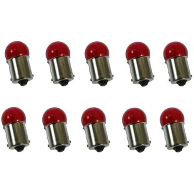 cyclingcolors żarówka, BA15S, 12 V, 5 W, czerwona, opakowanie 10 szt cyclingcolors żarówka, BA15S, 12 V, 5 W, czerwona, opakowanie 10 szt