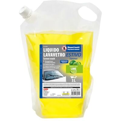 Lampa 38057 letnia myjka do szyb samochodowych, nie pozostawia smug, bez komarów, gotowa do użycia, perfumy limonki, 3 litry Lampa 38057 letnia myjka do szyb samochodowych, nie pozostawia smug, bez komarów, gotowa do użycia, perfumy limonki, 3 litry
