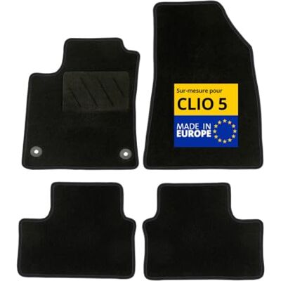 DBS dywaniki samochodowe wykonane na zamówienie do Clio 5 (od 2019 r.) z klipsami mocującymi Antypoślizgowe dywaniki samochodowe Galaxy 4 sztuki DBS dywaniki samochodowe wykonane na zamówienie do Clio 5 (od 2019 r.) z klipsami mocującymi Antypoślizgowe dywaniki samochodowe Galaxy 4 sztuki