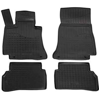 J&J AUTOMOTIVE Norm Liners dywaniki gumowe 3D kompatybilne z klasą C W205 / S205 2015-2021, krawędź ok. 4 cm, na każdą pogodę, 4-częściowa, jakość premium J&J AUTOMOTIVE Norm Liners dywaniki gumowe 3D kompatybilne z klasą C W205 / S205 2015-2021, krawędź ok. 4 cm, na każdą pogodę, 4-częściowa, jakość premium