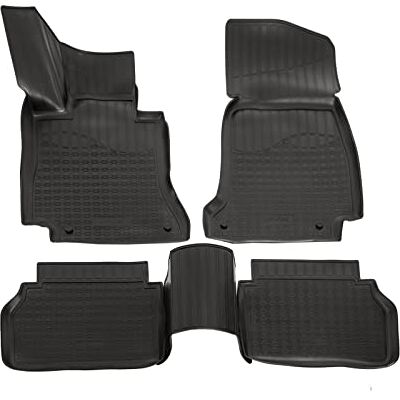 J&J AUTOMOTIVE Gumowe maty samochodowe 3D, kompatybilne z klasą E W213 / S213 2016-2023, indywidualne dopasowanie z wysoką krawędzią ok. 4-5 cm, na każdą pogodę, 4-częściowe, jakość premium J&J AUTOMOTIVE Gumowe maty samochodowe 3D, kompatybilne z klasą E W213 / S213 2016-2023, indywidualne dopasowanie z wysoką krawędzią ok. 4-5 cm, na każdą pogodę, 4-częściowe, jakość premium