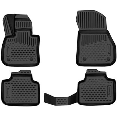 LEMENT E 3D gumowe dywaniki pasujące do BMW X1 Mk2 (F48) 2015-2022 100% dopasowane wycieraczki na każdą pogodę z TPE, wysoka krawędź, wodoodporne, antypoślizgowe, bezzapachowe LEMENT E 3D gumowe dywaniki pasujące do BMW X1 Mk2 (F48) 2015-2022 100% dopasowane wycieraczki na każdą pogodę z TPE, wysoka krawędź, wodoodporne, antypoślizgowe, bezzapachowe