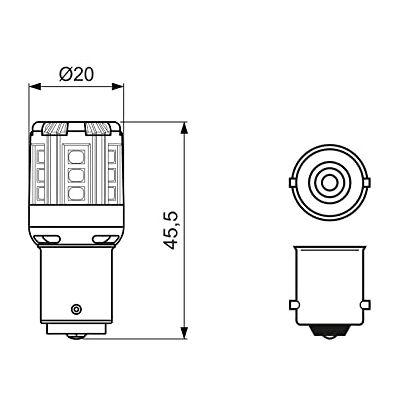 Bosch P21W LED Retrofit żarówki samochodowe, 12V 1 W BA15s, żarówki x2 Bosch P21W LED Retrofit żarówki samochodowe, 12V 1 W BA15s, żarówki x2