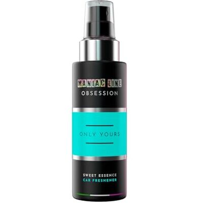 Mafra Ma-fra, Maniac Line, Maniac Obsession Only Yours, odświeżacz powietrza do samochodu w sprayu 150 ml, słodki i pudrowy zapach, wysoka intensywność, elegancki i niezapomniany Mafra Ma-fra, Maniac Line, Maniac Obsession Only Yours, odświeżacz powietrza do samochodu w sprayu 150 ml, słodki i pudrowy zapach, wysoka intensywność, elegancki i niezapomniany