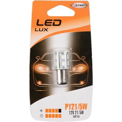 START PY21/5W Pojedyncza żarówka 13 Pomarańczowa Dioda LED Do Oświetlenia Samochodowego 12V 21/5W BAY15D START PY21/5W Pojedyncza żarówka 13 Pomarańczowa Dioda LED Do Oświetlenia Samochodowego 12V 21/5W BAY15D
