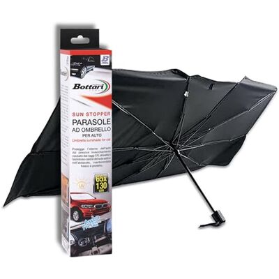 Bottari Italy Bottari Parasol samochodowy 130 x 65 cm Kompaktowa i składana Anty-UV Uniwersalna przednia szyba samochodu i SUV-a Bottari Italy Bottari Parasol samochodowy 130 x 65 cm Kompaktowa i składana Anty-UV Uniwersalna przednia szyba samochodu i SUV-a