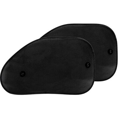 +PWR Car Parts 2 trójwarstwowe czarne mikroperforowane składane boczne osłony przeciwsłoneczne 65 x 38 cm. Chroń wnętrze samochodu przed promieniami słonecznymi z poliestru. +PWR Car Parts 2 trójwarstwowe czarne mikroperforowane składane boczne osłony przeciwsłoneczne 65 x 38 cm. Chroń wnętrze samochodu przed promieniami słonecznymi z poliestru.