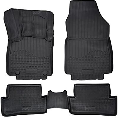 J&J AUTOMOTIVE Norm Liners dywaniki gumowe 3D kompatybilne z Clio 4, 2012-2019, krawędź ok. 4 cm, na każdą pogodę, 4-częściowe, jakość premium J&J AUTOMOTIVE Norm Liners dywaniki gumowe 3D kompatybilne z Clio 4, 2012-2019, krawędź ok. 4 cm, na każdą pogodę, 4-częściowe, jakość premium
