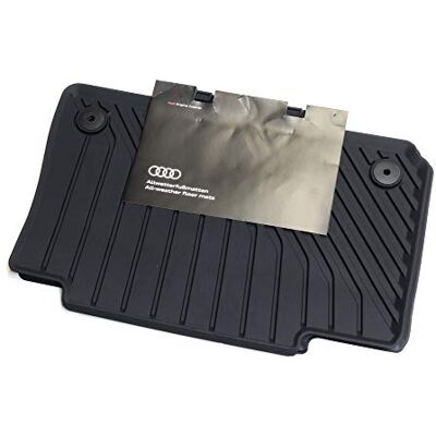 Audi 4KE061511041 wysokiej jakości gumowe dywaniki tylne, 2 maty gumowe, odporne na warunki atmosferyczne, kolor czarny Audi 4KE061511041 wysokiej jakości gumowe dywaniki tylne, 2 maty gumowe, odporne na warunki atmosferyczne, kolor czarny