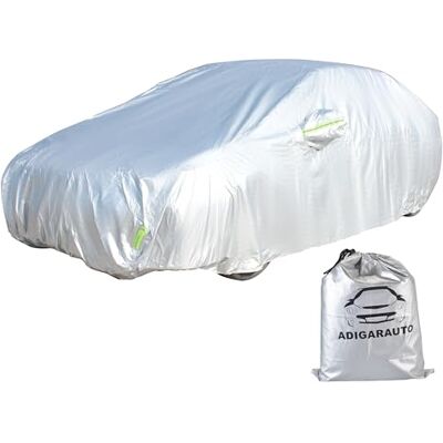 ADIGARAUTO Pokrowiec samochodowy pasuje do SUV-a/vana o długości 485-525 cm, wodoodporny, na każdą pogodę, na zewnątrz, pełna osłona, deszcz, słońce, ochrona przed promieniowaniem UV, drzwi boczne ADIGARAUTO Pokrowiec samochodowy pasuje do SUV-a/vana o długości 485-525 cm, wodoodporny, na każdą pogodę, na zewnątrz, pełna osłona, deszcz, słońce, ochrona przed promieniowaniem UV, drzwi boczne