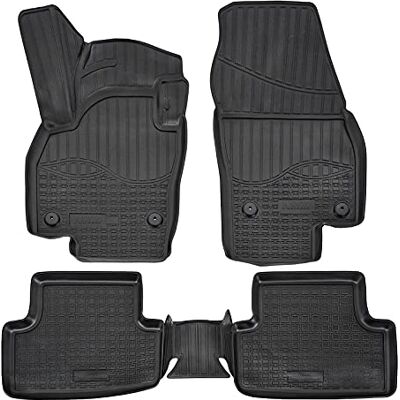 J&J AUTOMOTIVE Norm Liners dywaniki gumowe 3D kompatybilne z T-Cross od 2018 roku, krawędź ok. 4 cm, na każdą pogodę, 4-częściowe, jakość premium J&J AUTOMOTIVE Norm Liners dywaniki gumowe 3D kompatybilne z T-Cross od 2018 roku, krawędź ok. 4 cm, na każdą pogodę, 4-częściowe, jakość premium
