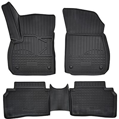 J&J AUTOMOTIVE Gumowe dywaniki samochodowe 3D kompatybilne z Insignia B od 2017 r., indywidualne dopasowanie z wysoką krawędzią ok. 4-5 cm, na każdą pogodę, 4-częściowe, jakość premium J&J AUTOMOTIVE Gumowe dywaniki samochodowe 3D kompatybilne z Insignia B od 2017 r., indywidualne dopasowanie z wysoką krawędzią ok. 4-5 cm, na każdą pogodę, 4-częściowe, jakość premium