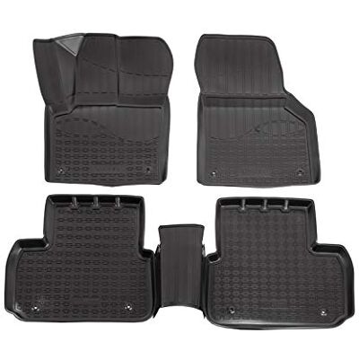J&J AUTOMOTIVE Gumowe dywaniki samochodowe 3D kompatybilne z Discovery Sport od 2014 roku, indywidualne dopasowanie z wysoką krawędzią ok. 4-5 cm, na każdą pogodę, 4-częściowe, jakość premium J&J AUTOMOTIVE Gumowe dywaniki samochodowe 3D kompatybilne z Discovery Sport od 2014 roku, indywidualne dopasowanie z wysoką krawędzią ok. 4-5 cm, na każdą pogodę, 4-częściowe, jakość premium