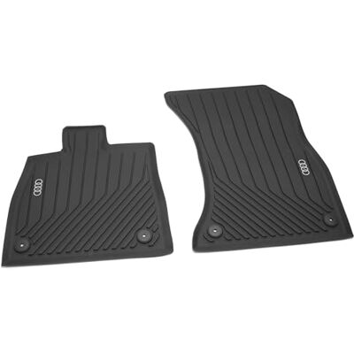 Audi Gumowe Dywaniki Samochodowe, TPE z 20% Materiału z Recyklingu, Czarne, Przednie, Dopasowane do Q5/SQ5 (GU) od 2025 Audi Gumowe Dywaniki Samochodowe, TPE z 20% Materiału z Recyklingu, Czarne, Przednie, Dopasowane do Q5/SQ5 (GU) od 2025