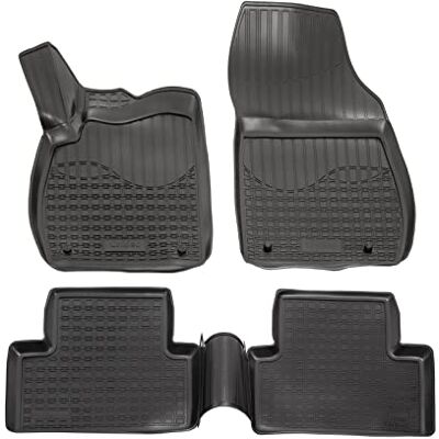 J&J AUTOMOTIVE Gumowe maty samochodowe 3D kompatybilne z Zafira C Tourer 2011-2019, indywidualne dopasowanie z wysoką krawędzią ok. 4-5 cm, na każdą pogodę, 4-częściowe, jakość premium J&J AUTOMOTIVE Gumowe maty samochodowe 3D kompatybilne z Zafira C Tourer 2011-2019, indywidualne dopasowanie z wysoką krawędzią ok. 4-5 cm, na każdą pogodę, 4-częściowe, jakość premium