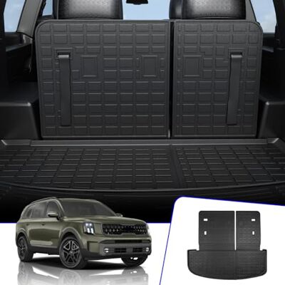 Rongtaod Mata cargo kompatybilna z 2020-2024 Kia Telluride Cargo Liner mata do bagażnika TPE, pokrowiec na tylne siedzenie na każdą pogodę, akcesoria Telluride 2023, (mata z matą na oparcie) Rongtaod Mata cargo kompatybilna z 2020-2024 Kia Telluride Cargo Liner mata do bagażnika TPE, pokrowiec na tylne siedzenie na każdą pogodę, akcesoria Telluride 2023, (mata z matą na oparcie)