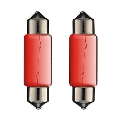 cyclingcolors 2 x żarówka 5 W 10 x 36 24 V czerwona żarówka do samochodu, motocykla, skutera, traktora, ciężarówki, furgonetki cyclingcolors 2 x żarówka 5 W 10 x 36 24 V czerwona żarówka do samochodu, motocykla, skutera, traktora, ciężarówki, furgonetki