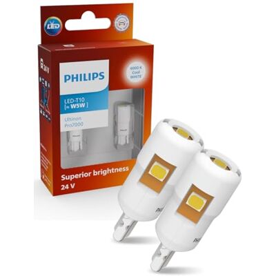 Philips Ultinon Pro7000 LED T10 samochodowa żarówka sygnalizacyjna (W5W), 6000 K cool white, 24 V, aktualna wersja Philips Ultinon Pro7000 LED T10 samochodowa żarówka sygnalizacyjna (W5W), 6000 K cool white, 24 V, aktualna wersja