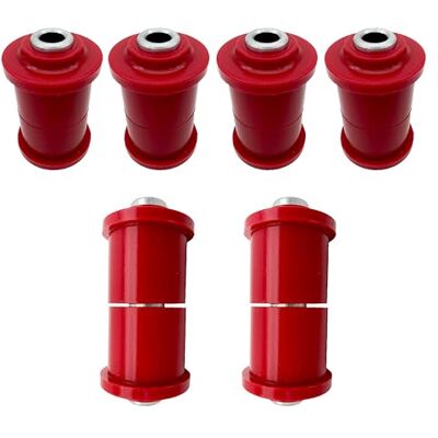 PROBLEM SOLVING BUSHINGS PSB Bushings kompletny zestaw gniazd poliuretanowych do tylnej sprężyny i górnego pałąka kompatybilny z VW Caddy 2004-2020 PROBLEM SOLVING BUSHINGS PSB Bushings kompletny zestaw gniazd poliuretanowych do tylnej sprężyny i górnego pałąka kompatybilny z VW Caddy 2004-2020
