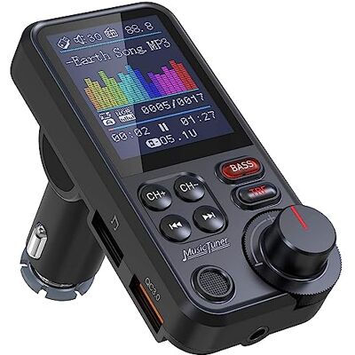 GizmoVine Bluetooth Samochodowy nadajnik FM, zapalniczka samochodowa Bluetooth Muzyka radia samochodowego, wsparcie MP3 adapter odtwarzacza, zestaw głośnomówiący, Spotify, USB podróży ładowarka, wyświetlacz HD, GizmoVine Bluetooth Samochodowy nadajnik FM, zapalniczka samochodowa Bluetooth Muzyka radia samochodowego, wsparcie MP3 adapter odtwarzacza, zestaw głośnomówiący, Spotify, USB podróży ładowarka, wyświetlacz HD,