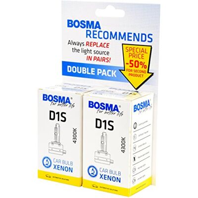 Bosma for better life 545120 Bosma Xenon żarówka D1S 4300K 85V 35W PK32d-2 podwójny zestaw Bosma for better life 545120 Bosma Xenon żarówka D1S 4300K 85V 35W PK32d-2 podwójny zestaw