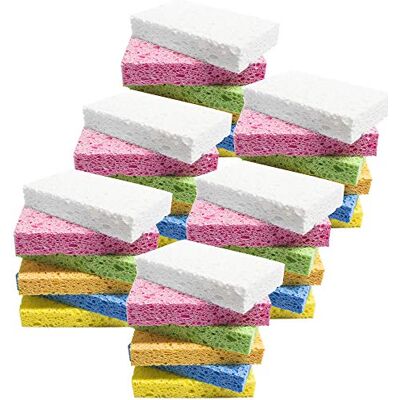 ARCLIBER Gąbka do czyszczenia, zestaw gąbek kuchennych, nierysująca gąbka celulozowa do łazienki, samochodów, kolorowa skompresowana gąbka (36 sztuk) ARCLIBER Gąbka do czyszczenia, zestaw gąbek kuchennych, nierysująca gąbka celulozowa do łazienki, samochodów, kolorowa skompresowana gąbka (36 sztuk)