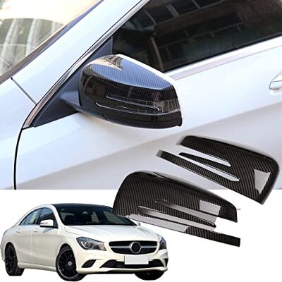 YUECHI Dla Mercedes Benz A CLA GLA GLK Class W176 W117 X156 X204 2014-2017 Carbon Fiber Side Widok Tylna Pokrywa Lustro Przycinanie YUECHI Dla Mercedes Benz A CLA GLA GLK Class W176 W117 X156 X204 2014-2017 Carbon Fiber Side Widok Tylna Pokrywa Lustro Przycinanie
