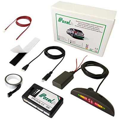 Proxel Niewidoczne Elektromagnetyczne Czujniki Parkowania EPS-DUAL 4.0 z Bezprzewodowym Wyświetlaczem, z tyłu bez Wiercenia w Zderzakach, Zestaw Uniwersalny i Oryginalna Proxel Niewidoczne Elektromagnetyczne Czujniki Parkowania EPS-DUAL 4.0 z Bezprzewodowym Wyświetlaczem, z tyłu bez Wiercenia w Zderzakach, Zestaw Uniwersalny i Oryginalna
